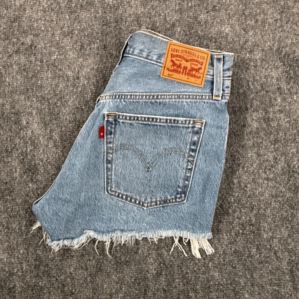 Levis 501 Original Shorts Womens 26 Quiet Riot Distressed Cutoff 56327-0321